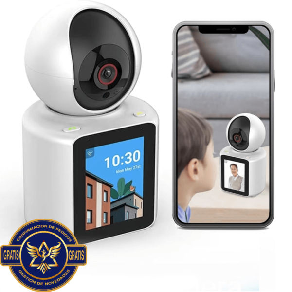 Cámara con pantalla para videollamada